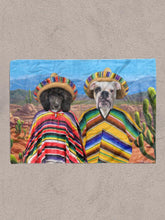 Load image into Gallery viewer, The Pawnchos - Custom Sibling Pet Blanket - NextGenPaws Pet Portraits
