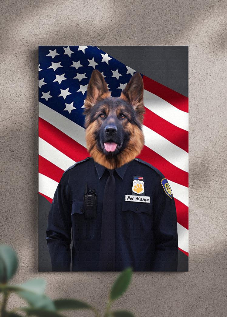 The Policeman - Custom Pet Portrait - NextGenPaws Pet Portraits