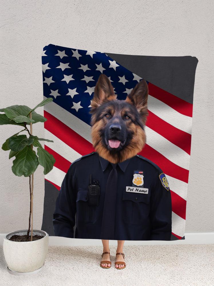 The Policeman - Custom Pet Blanket - NextGenPaws Pet Portraits