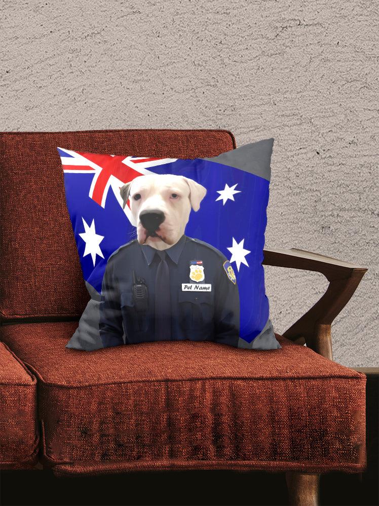 The Policeman - Custom Pet Pillow - NextGenPaws Pet Portraits