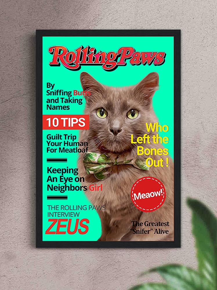 Rolling Paws Magazine Cover - Custom Pet Poster - NextGenPaws Pet Portraits