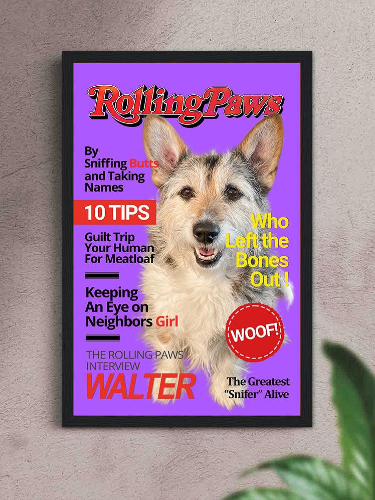 Rolling Paws Magazine Cover - Custom Pet Poster - NextGenPaws Pet Portraits