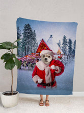 Load image into Gallery viewer, SantaPaw - Custom Christmas Pet Blanket - NextGenPaws Pet Portraits
