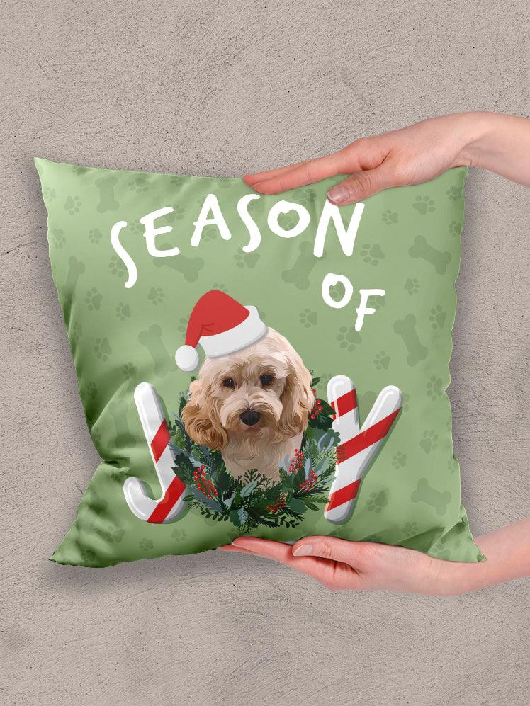 Season of Joy - Custom Pet Pillow - NextGenPaws Pet Portraits