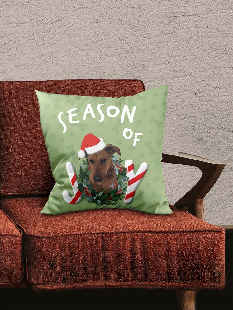 Season of Joy - Custom Pet Pillow - NextGenPaws Pet Portraits