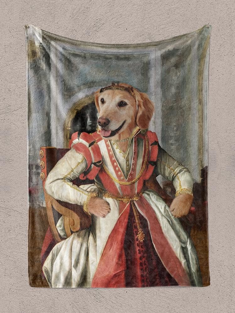 Medieval Princess - Custom Pet Blanket - NextGenPaws Pet Portraits