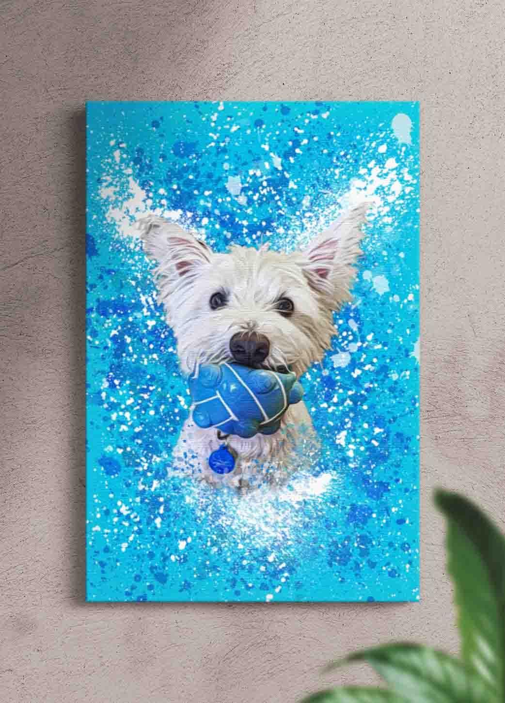 Splash Oil Painting - Custom Pet Portrait - NextGenPaws Pet Portraits