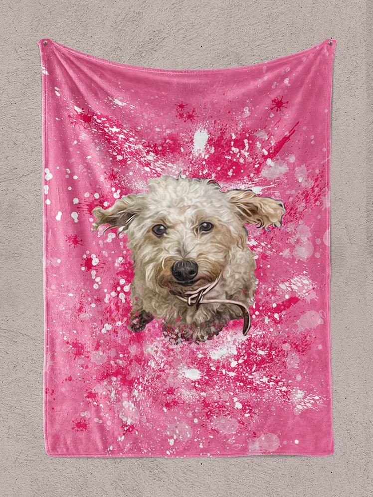 Splash Oil Painting - Custom Pet Blanket - NextGenPaws Pet Portraits