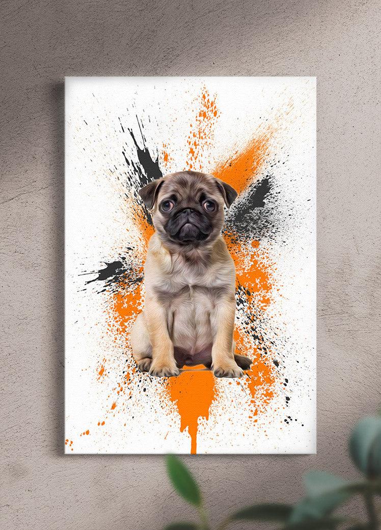 Splash Oil Painting - Custom Pet Portrait - NextGenPaws Pet Portraits