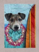 Load image into Gallery viewer, Surfer - Custom Pet Blanket - NextGenPaws Pet Portraits
