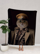 Load image into Gallery viewer, The Captain - Custom Pet Blanket - NextGenPaws Pet Portraits
