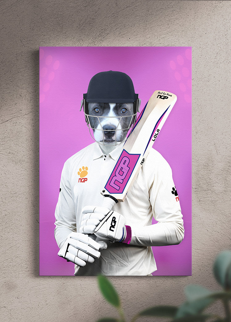 The Cricketer - Custom Pet Portrait