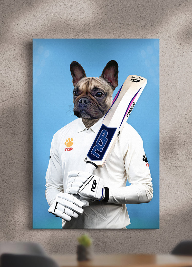 The Cricketer - Custom Pet Portrait
