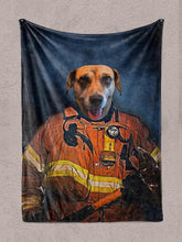 Load image into Gallery viewer, The Firefighter - Custom Pet Blanket - NextGenPaws Pet Portraits
