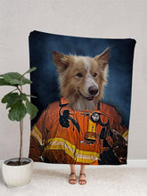 Load image into Gallery viewer, The Firefighter - Custom Pet Blanket - NextGenPaws Pet Portraits
