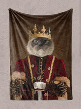 Load image into Gallery viewer, The King - Custom Pet Blanket - NextGenPaws Pet Portraits
