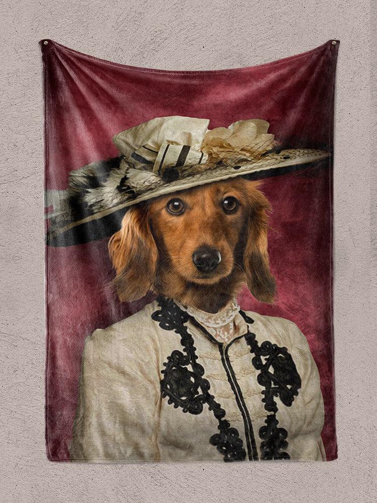 The Lady with Style - Custom Pet Blanket - NextGenPaws Pet Portraits