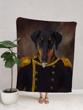 Load image into Gallery viewer, The Major - Custom Pet Blanket - NextGenPaws Pet Portraits
