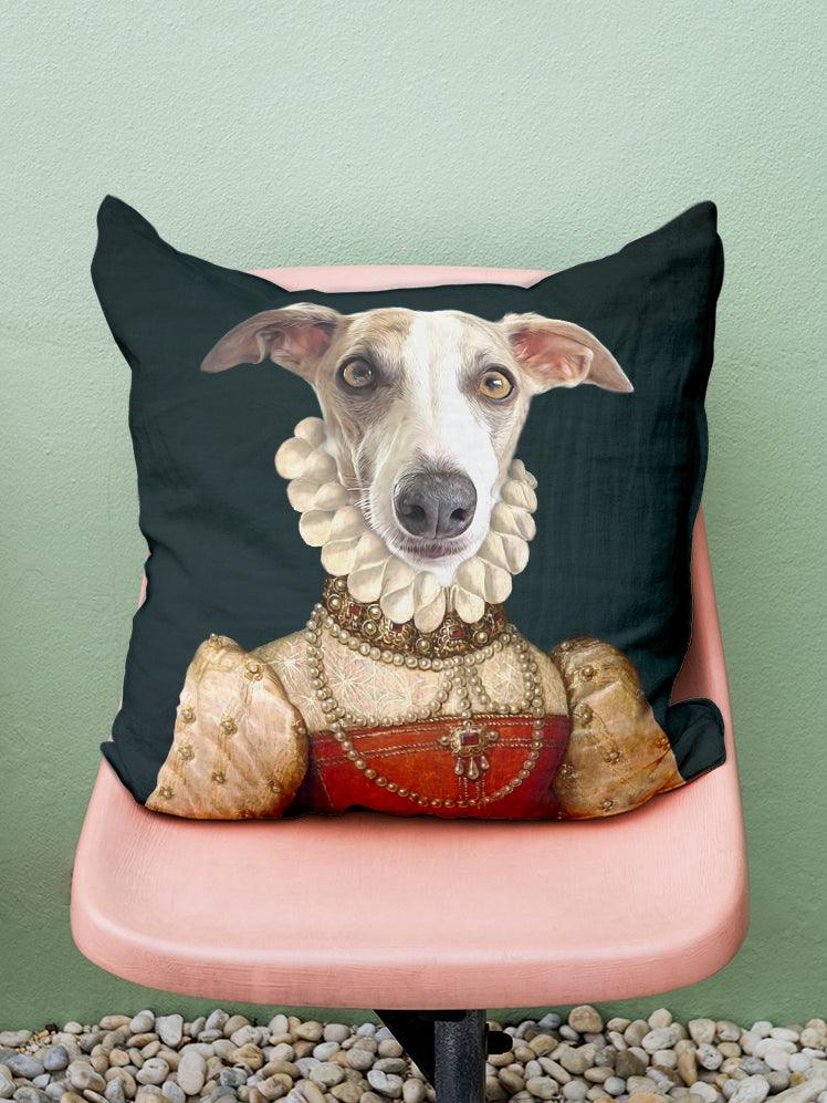 The Pearled Lady - Custom Pet Pillow - NextGenPaws Pet Portraits