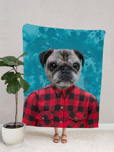 Load image into Gallery viewer, The Red Shirt - Custom Pet Blanket - NextGenPaws Pet Portraits

