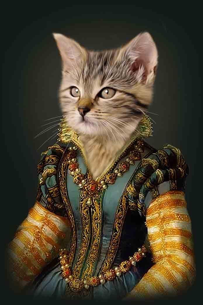 The Sapphire Princess - Custom Pet Portrait - NextGenPaws Pet Portraits