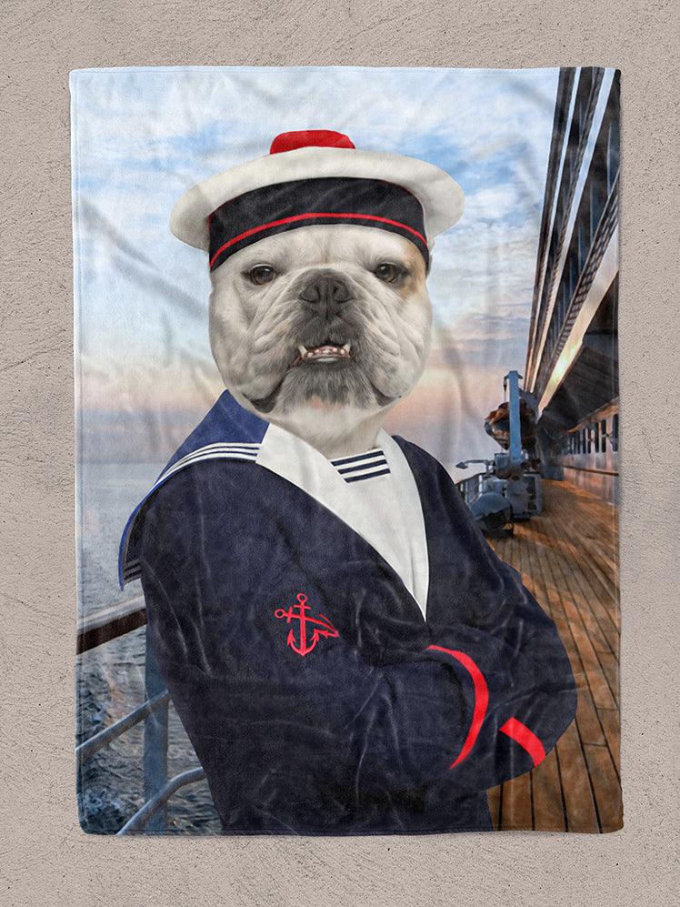 The Shipboy - Custom Pet Blanket - NextGenPaws Pet Portraits
