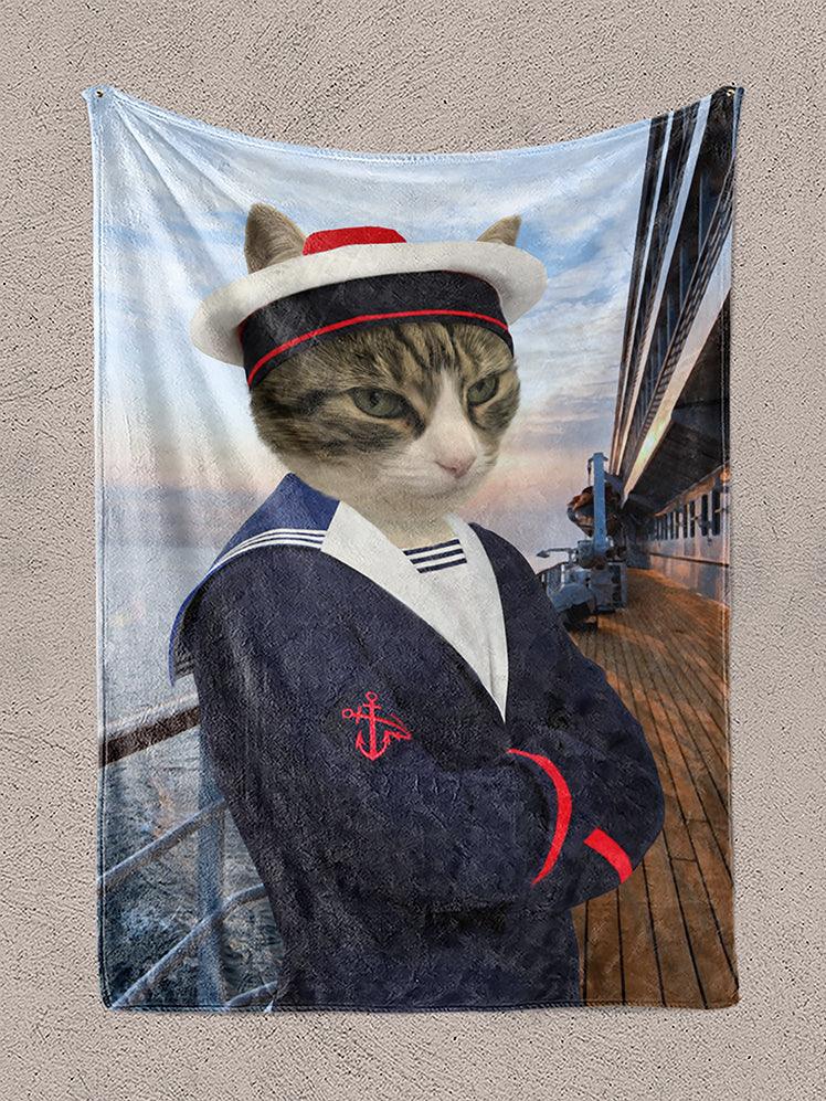 The Shipboy - Custom Pet Blanket - NextGenPaws Pet Portraits