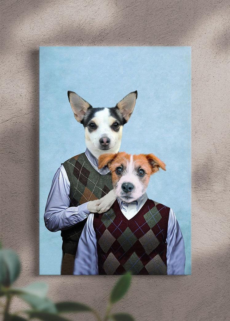 The Step Brothers - Custom Sibling Pet Portrait - NextGenPaws Pet Portraits