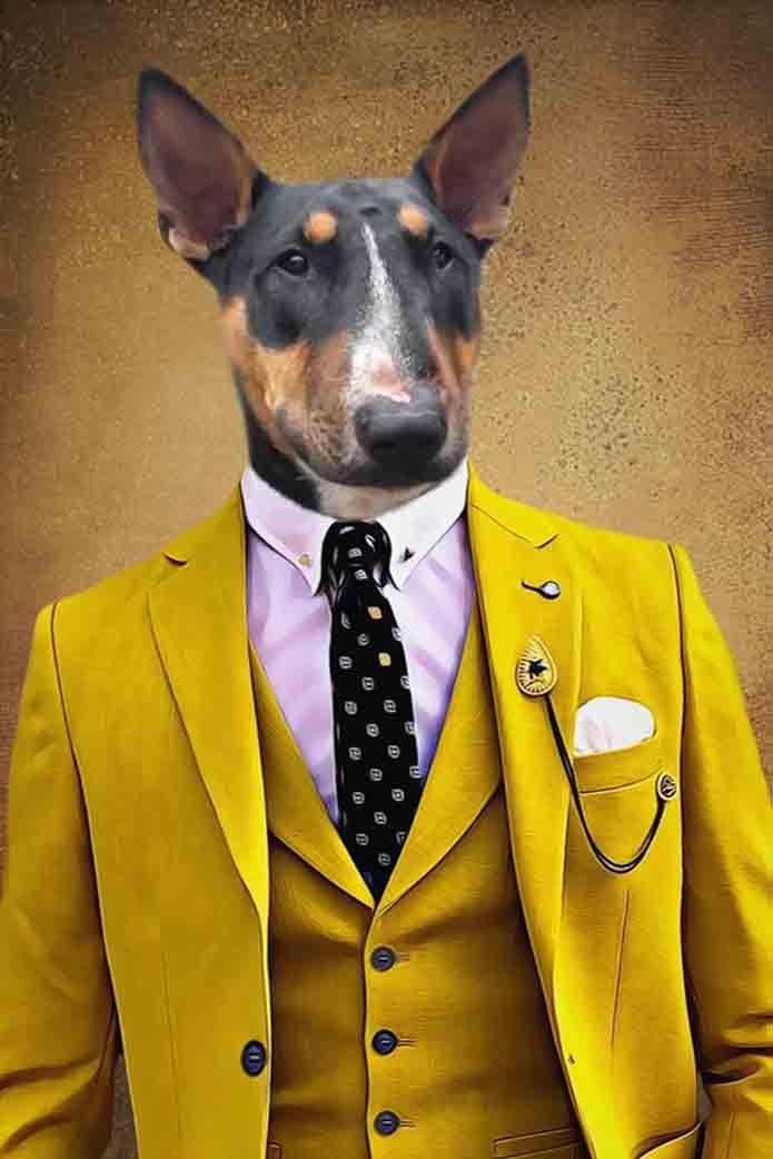 The Yellow Suit - Custom Pet Blanket - NextGenPaws Pet Portraits
