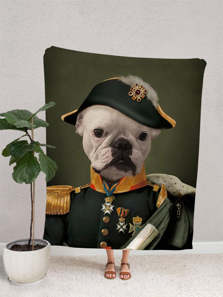 The Lieutenant - Custom Pet Blanket - NextGenPaws Pet Portraits
