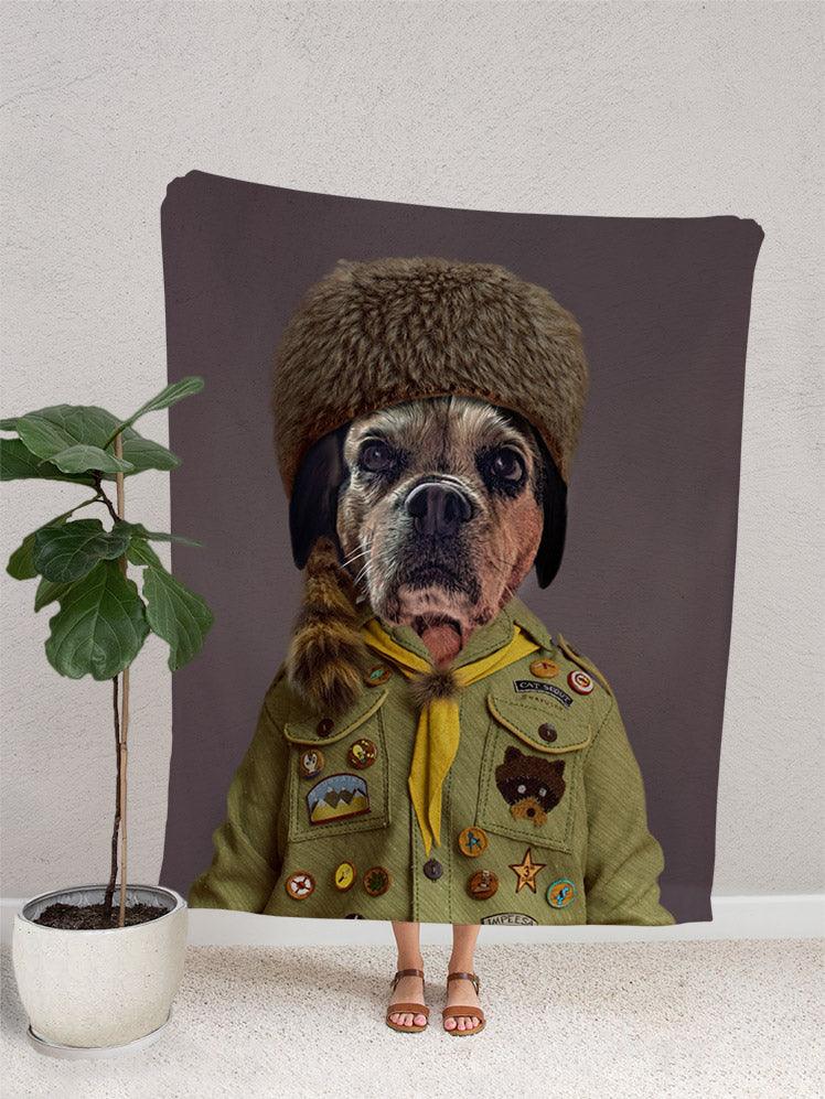 The Scout - Custom Pet Blanket - NextGenPaws Pet Portraits