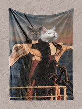Load image into Gallery viewer, Titanic Paws - Custom Sibling Pet Blanket - NextGenPaws Pet Portraits
