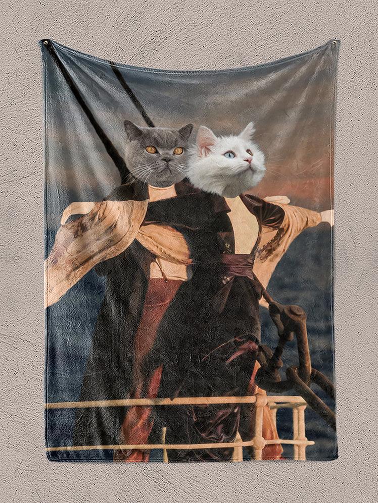 Titanic Paws - Custom Sibling Pet Blanket - NextGenPaws Pet Portraits
