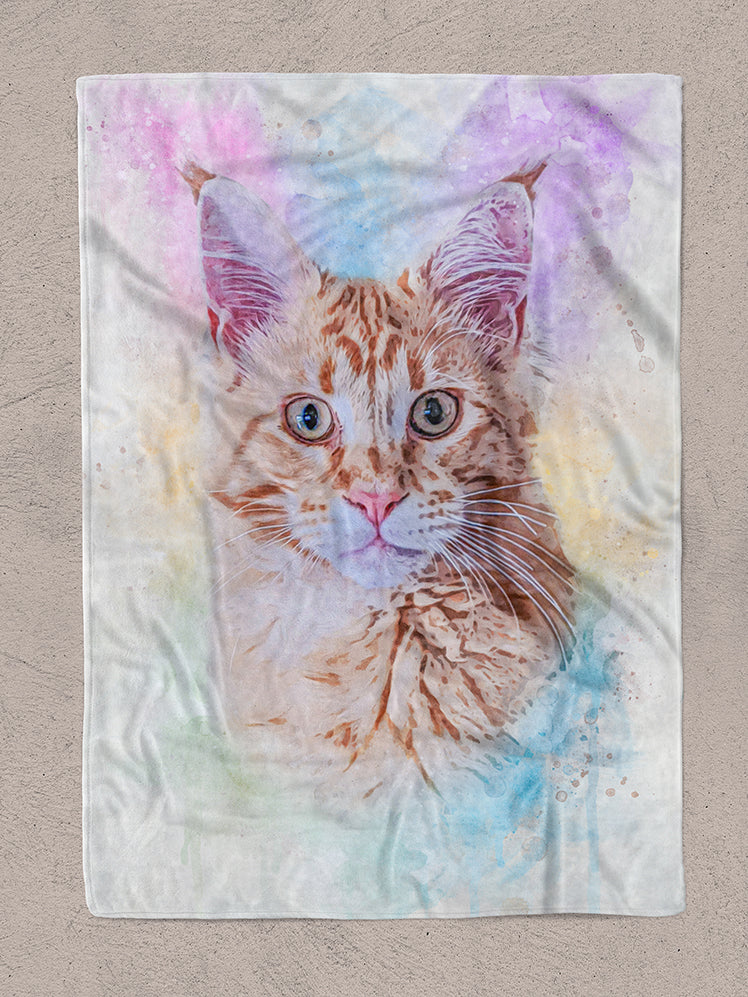 Vibrant WaterColour - Custom Pet Blanket