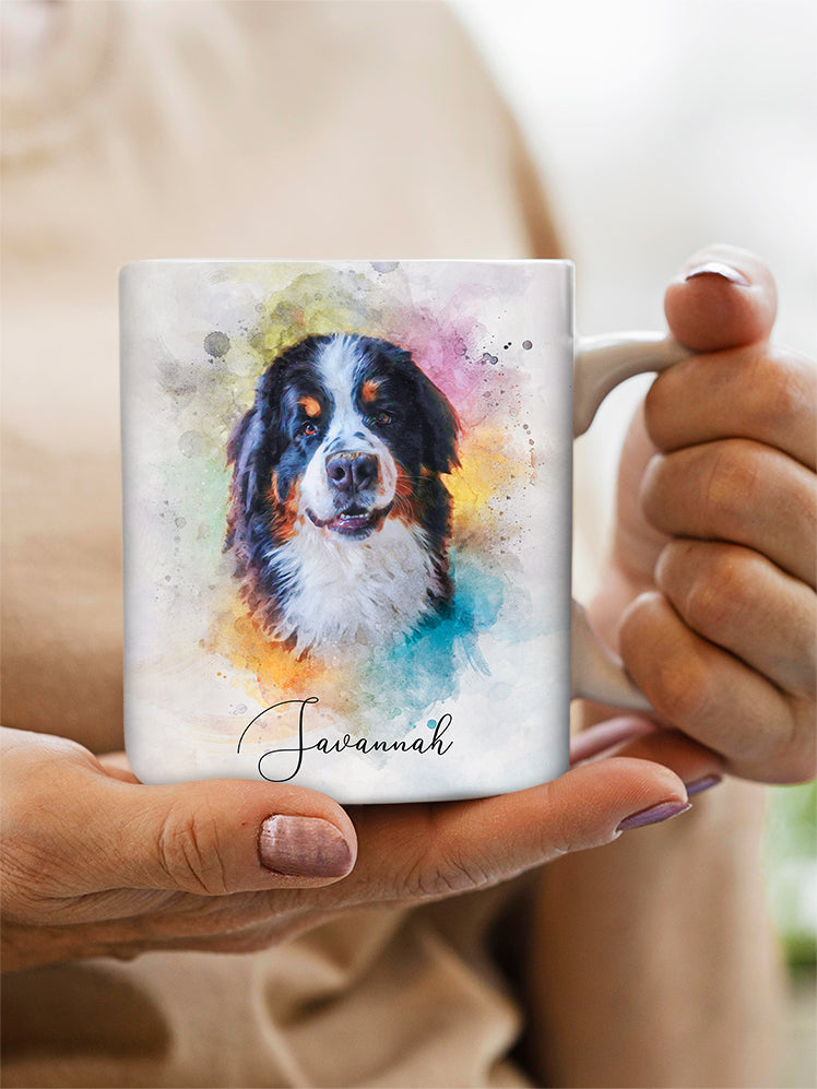 Vibrant WaterColour - Custom Pet Mug