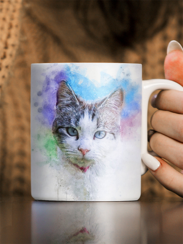 Vibrant WaterColour - Custom Pet Mug