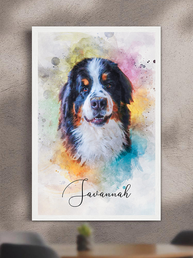 Vibrant WaterColour - Custom Pet Poster