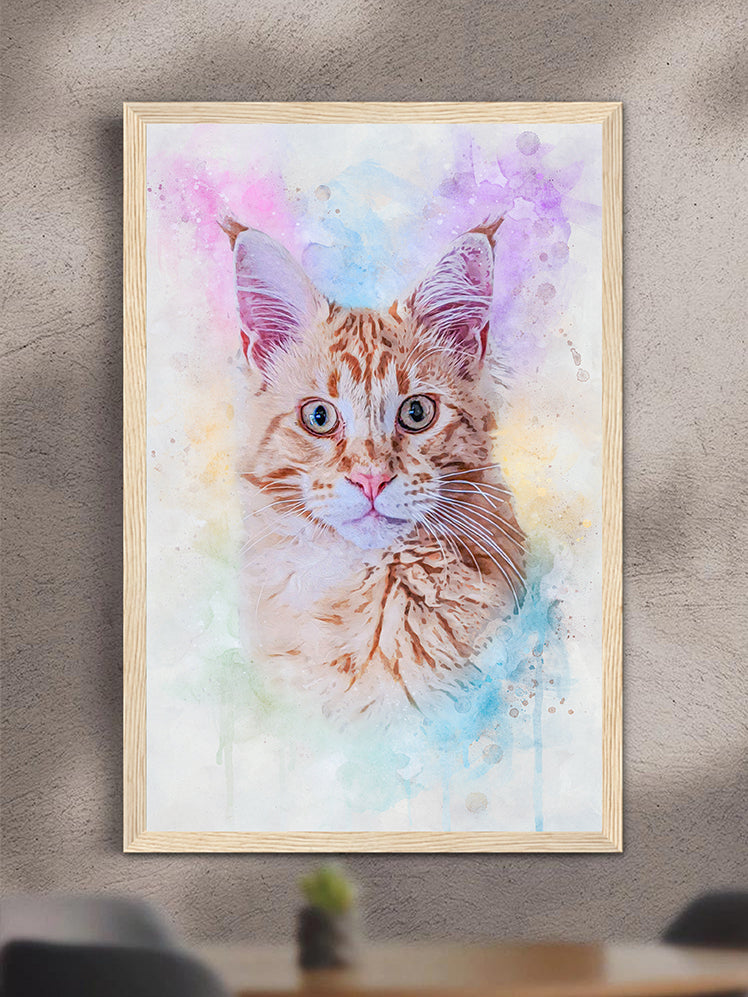 Vibrant WaterColour - Custom Pet Poster