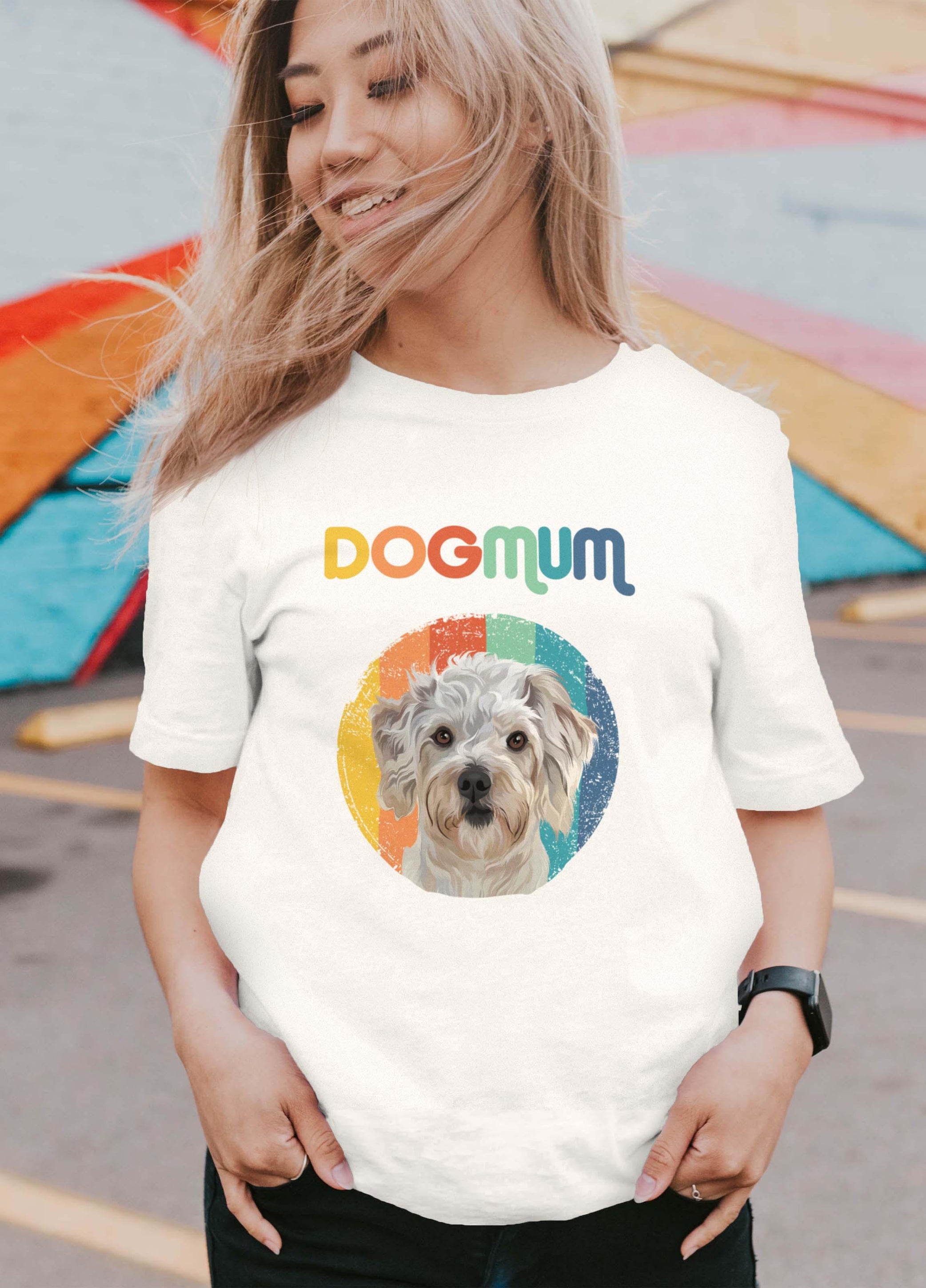 Dog Mum Custom Pet T Shirt NextGenPaws NextGenPaws Pet Portraits