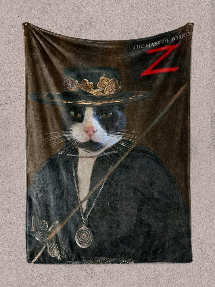 Zorro - Custom Pet Blanket - NextGenPaws Pet Portraits