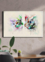 Load image into Gallery viewer, Colourful Painting Sibling - Custom Pet Canvas - NextGenPaws Pet Portraits
