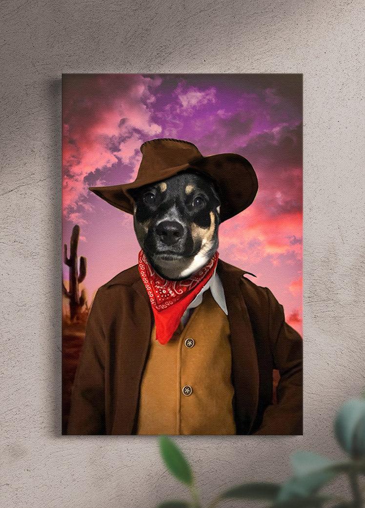 Cowboy - Custom Pet Canvas - NextGenPaws Pet Portraits