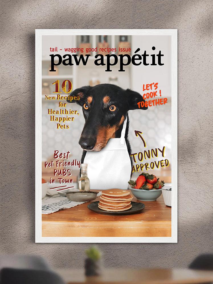 Paw-appetit Magazine Cover - Custom Pet Poster - NextGenPaws Pet Portraits