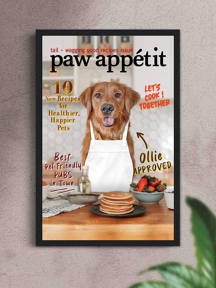 Paw-appetit Magazine Cover - Custom Pet Poster - NextGenPaws Pet Portraits