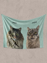 Load image into Gallery viewer, Minimalist Classic Sibling Design - Custom Pet Blanket
