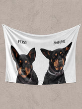 Load image into Gallery viewer, Minimalist Classic Sibling Design - Custom Pet Blanket
