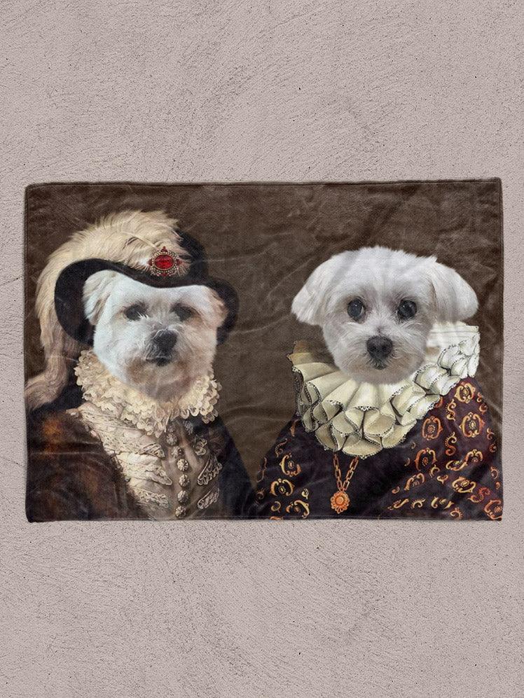 The Bourgeois Sisters - Custom Sibling Pet Blanket - NextGenPaws Pet Portraits