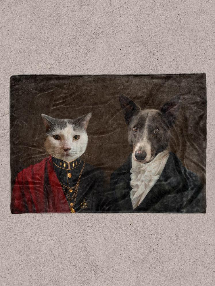 The Bourgeois Couple - Custom Sibling Pet Blanket - NextGenPaws Pet Portraits