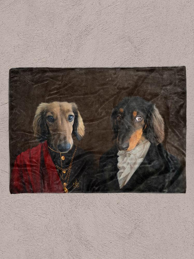 The Bourgeois Couple - Custom Sibling Pet Blanket - NextGenPaws Pet Portraits
