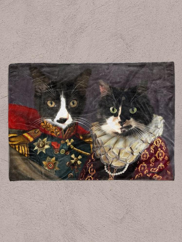 The Royal Couple - Custom Sibling Pet Blanket - NextGenPaws Pet Portraits